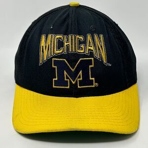 Vintage 90s Michigan Wolverines Hat Baseball Cap The Game NCAA Blue Snapback USA